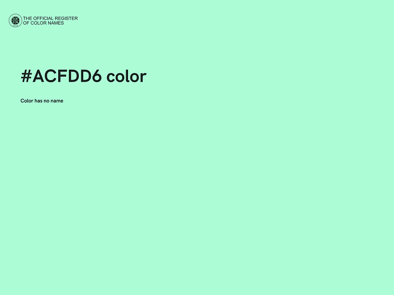 #ACFDD6 color image