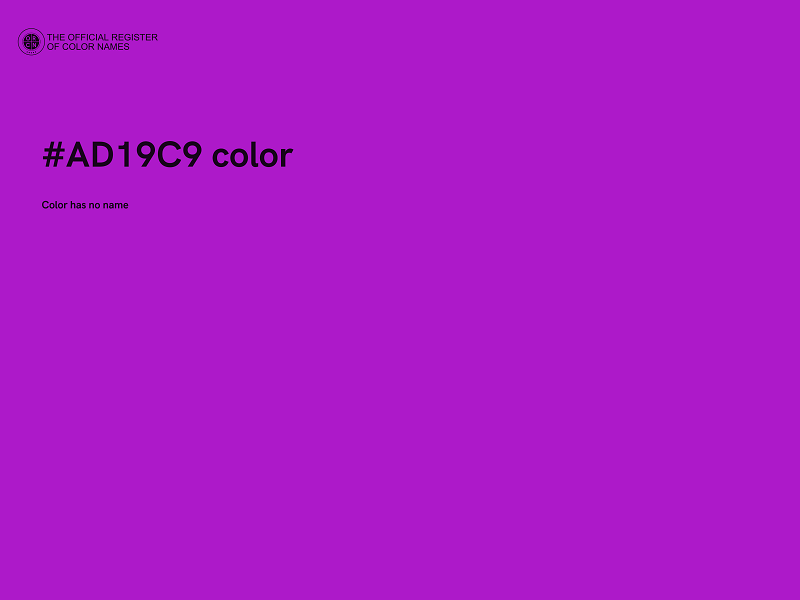 #AD19C9 color image