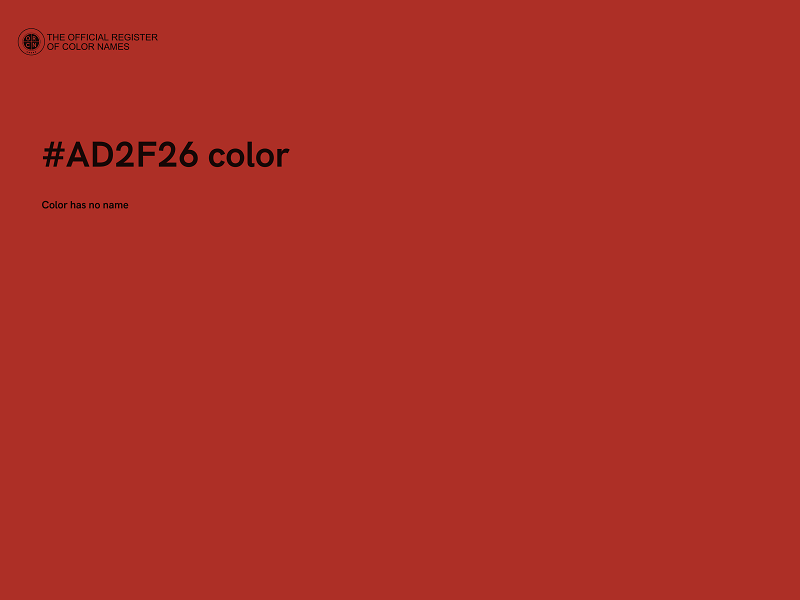 #AD2F26 color image