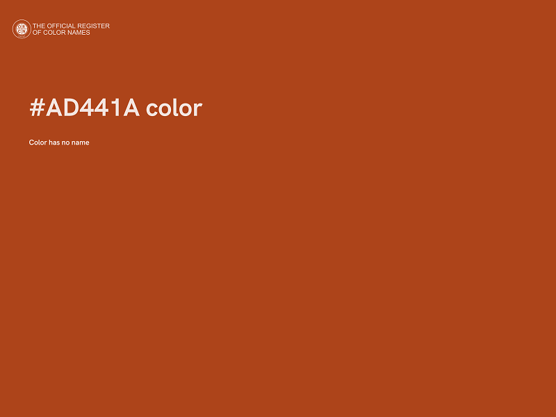 #AD441A color image