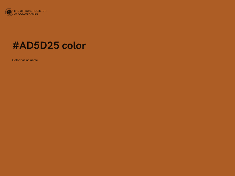 #AD5D25 color image