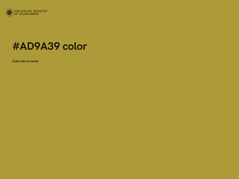 #AD9A39 color image