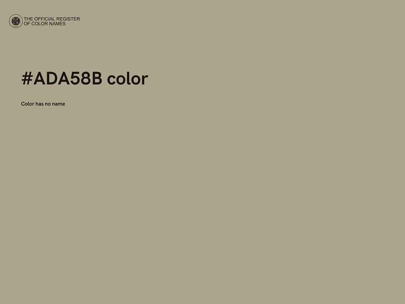 #ADA58B color image