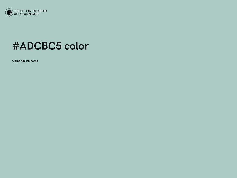 #ADCBC5 color image