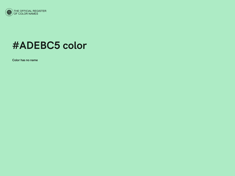 #ADEBC5 color image