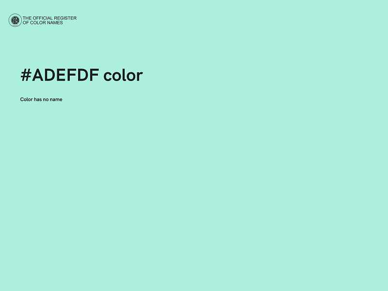 #ADEFDF color image