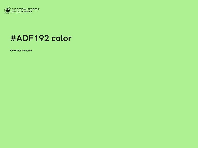 #ADF192 color image