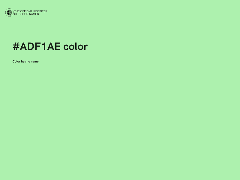 #ADF1AE color image