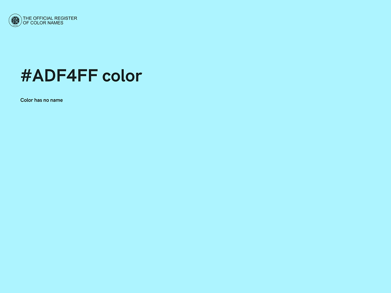 #ADF4FF color image