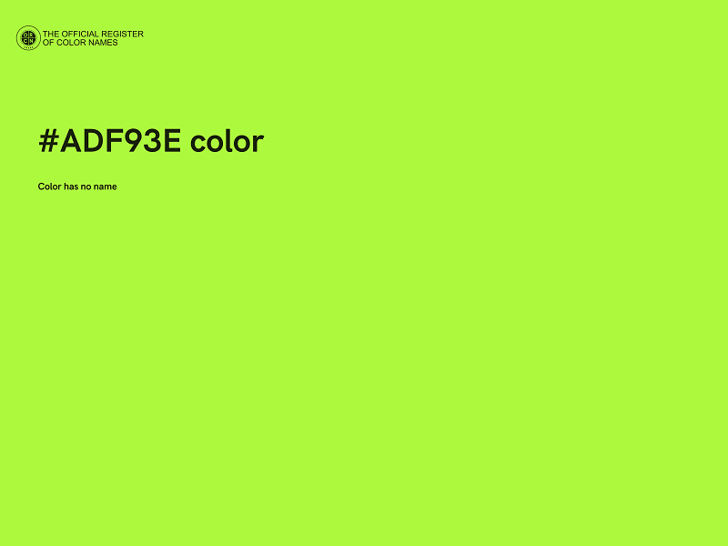 #ADF93E color image