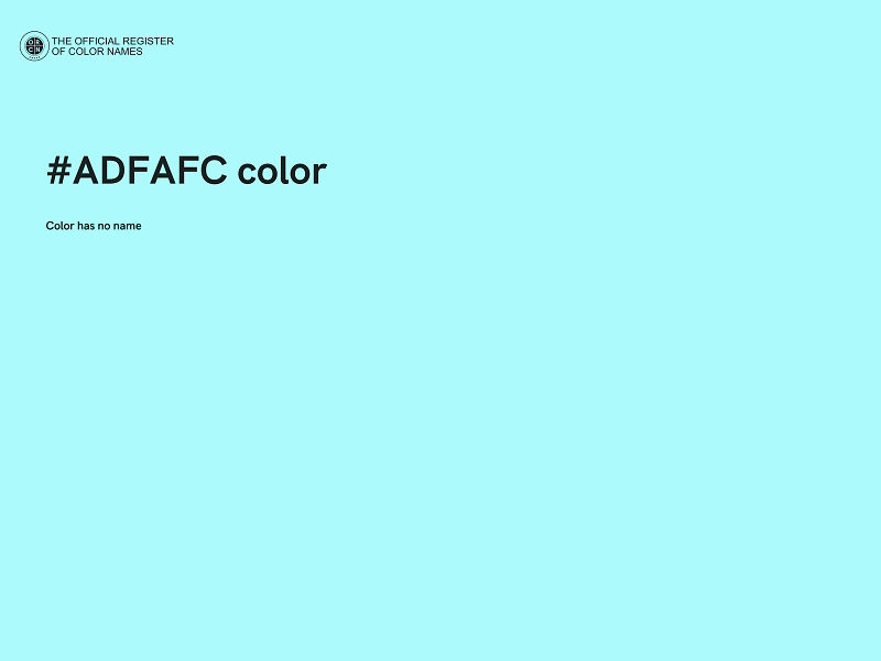 #ADFAFC color image