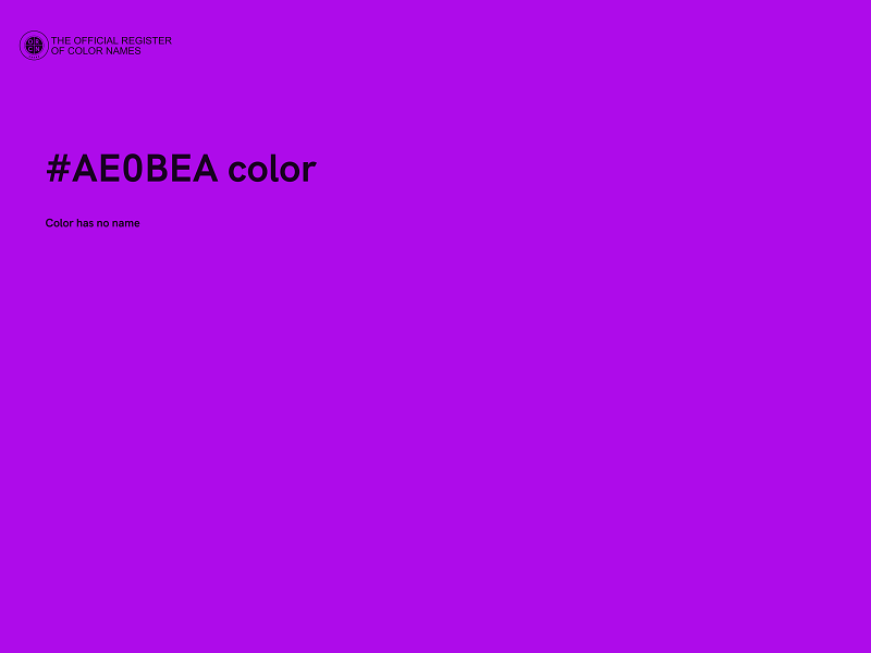 #AE0BEA color image