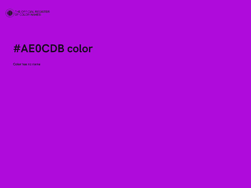 #AE0CDB color image