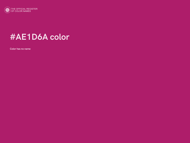 #AE1D6A color image