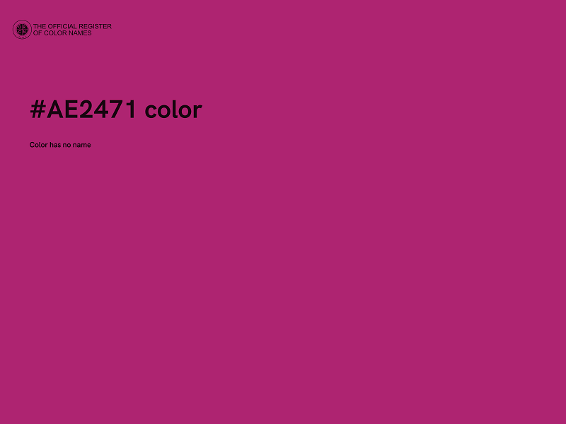 #AE2471 color image