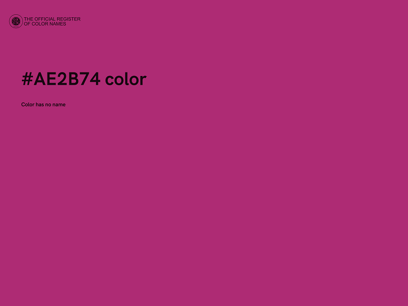 #AE2B74 color image