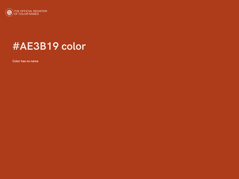 #AE3B19 color image