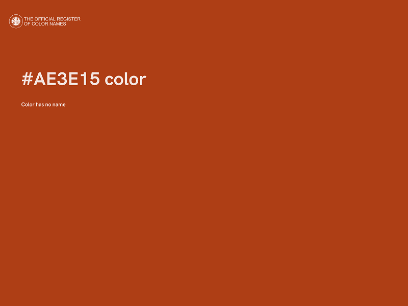 #AE3E15 color image