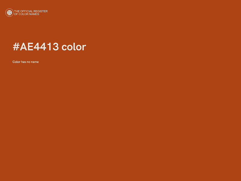 #AE4413 color image