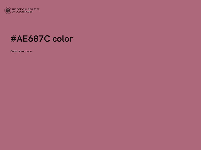 #AE687C color image