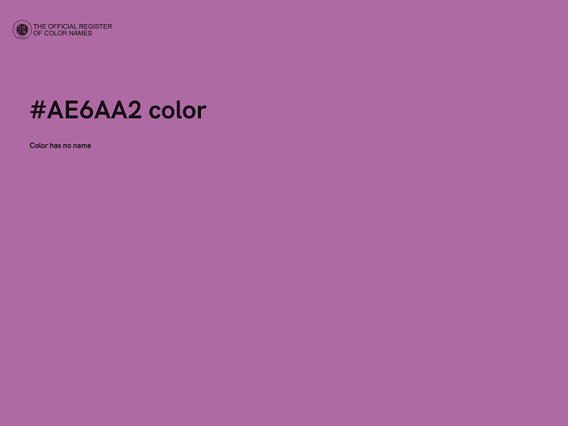 #AE6AA2 color image