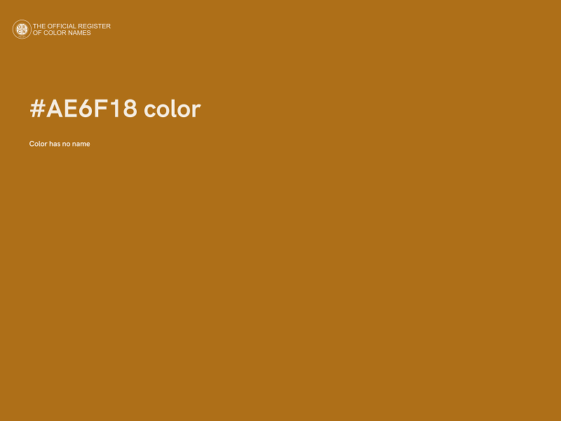 #AE6F18 color image