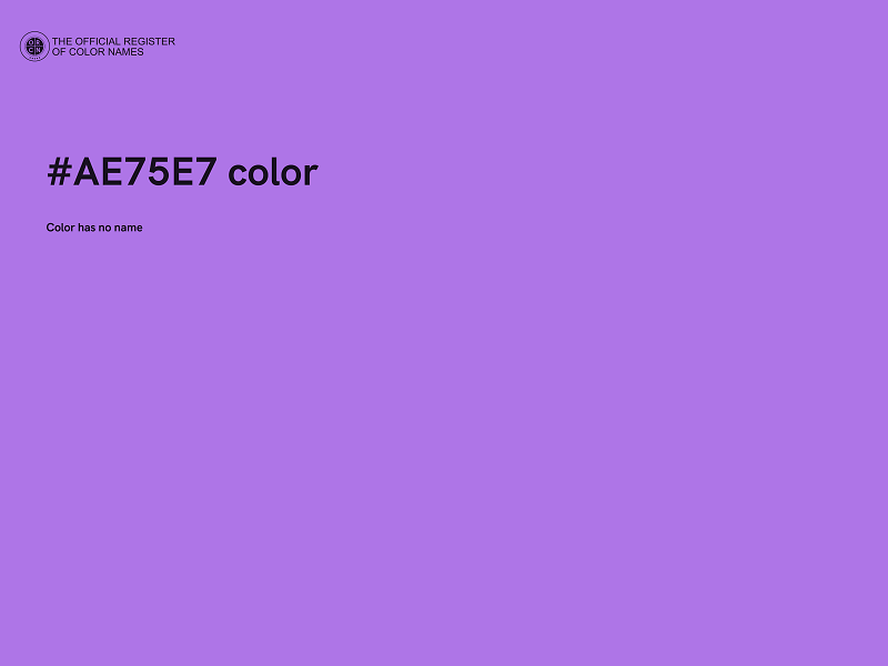 #AE75E7 color image