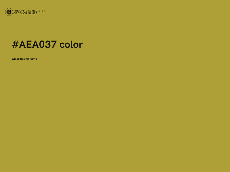 #AEA037 color image