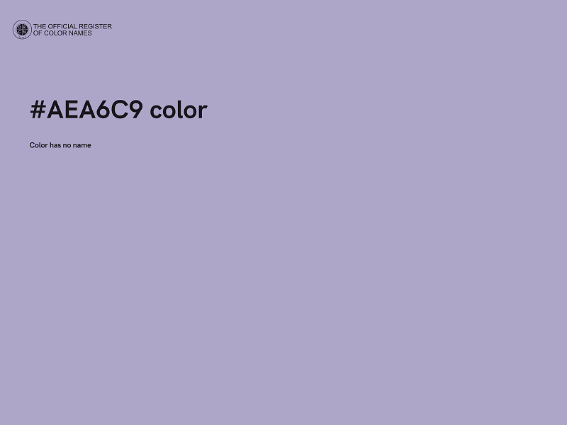 #AEA6C9 color image