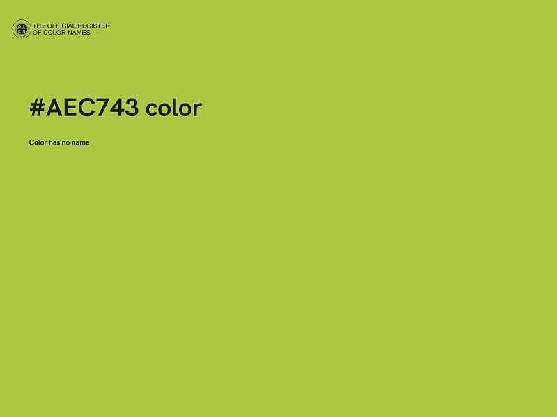 #AEC743 color image