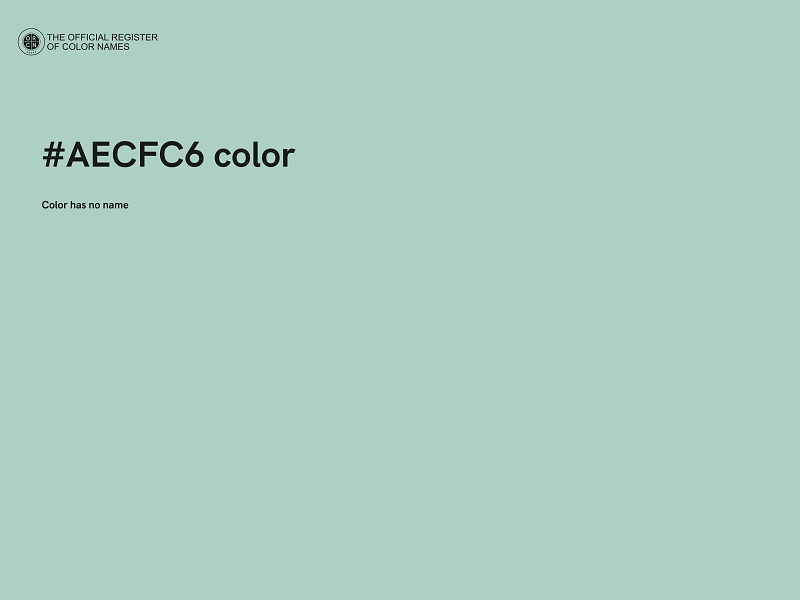 #AECFC6 color image