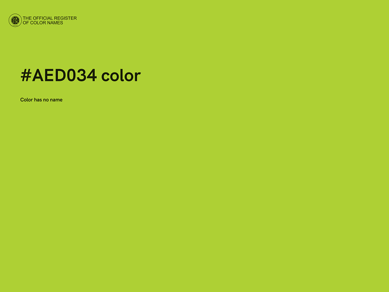 #AED034 color image