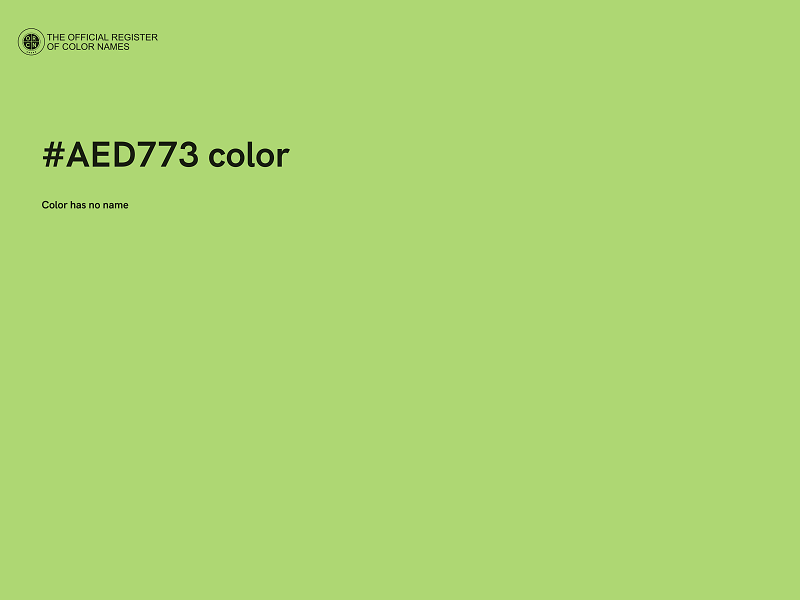 #AED773 color image