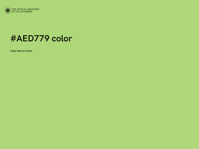 #AED779 color image