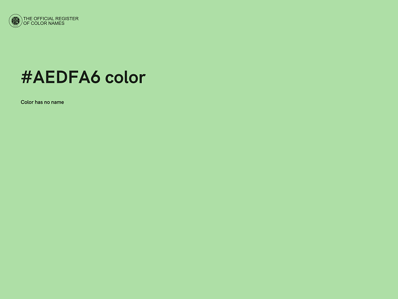 #AEDFA6 color image