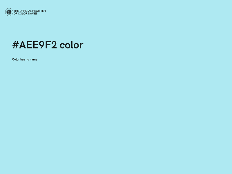 #AEE9F2 color image