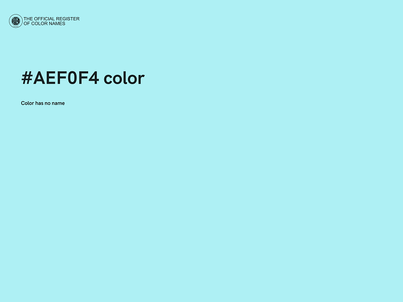 #AEF0F4 color image