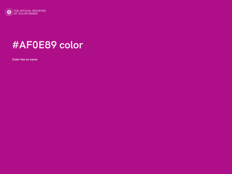 #AF0E89 color image