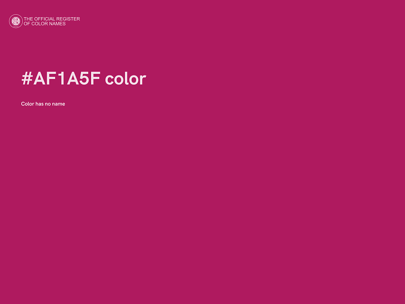 #AF1A5F color image