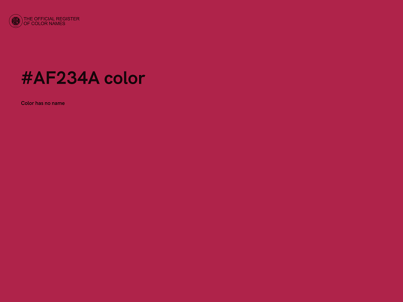 #AF234A color image