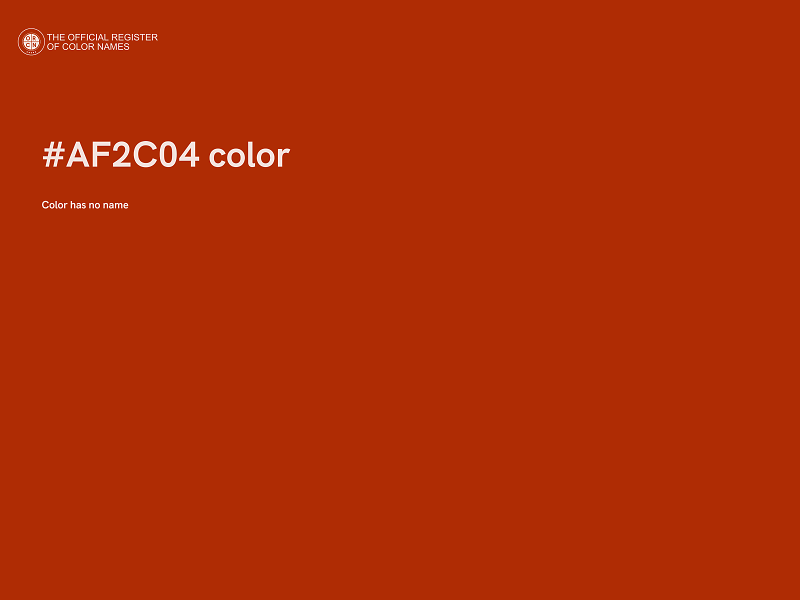 #AF2C04 color image