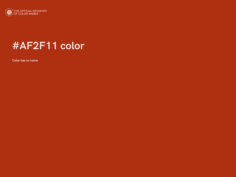 #AF2F11 color image