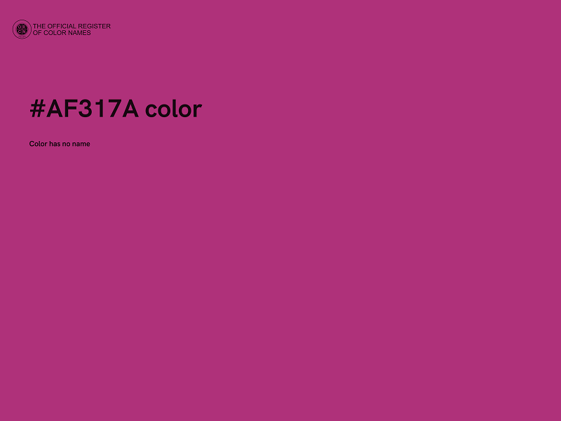 #AF317A color image