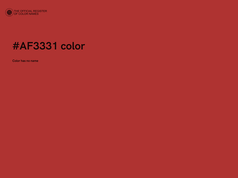 #AF3331 color image