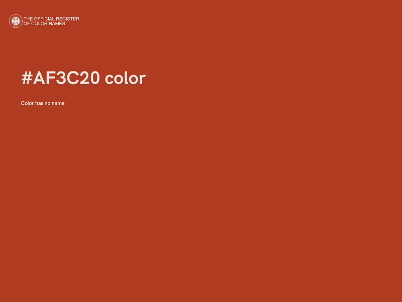 #AF3C20 color image