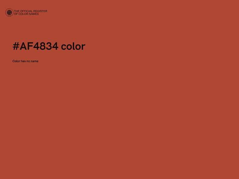 #AF4834 color image