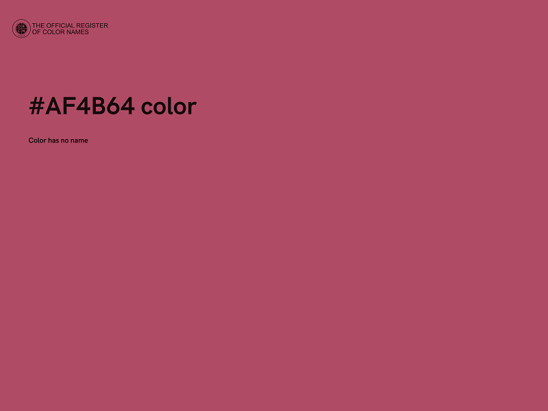 #AF4B64 color image