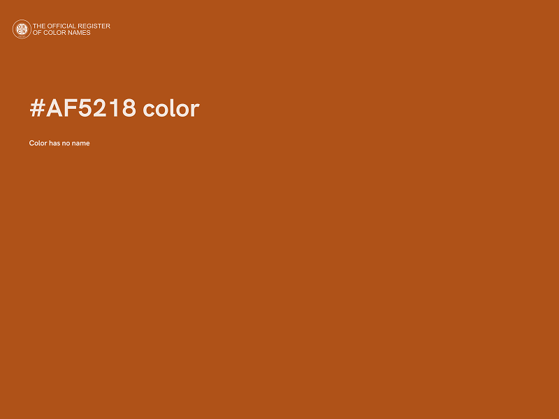 #AF5218 color image