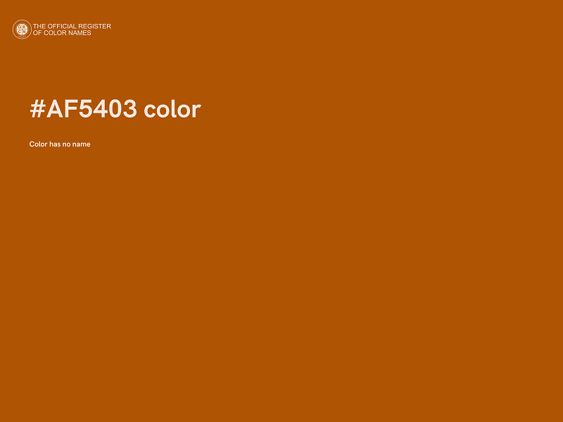 #AF5403 color image