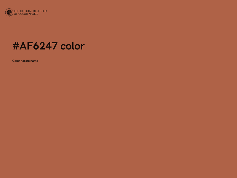 #AF6247 color image